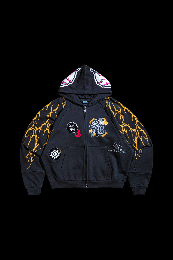 Sponge Of Doom Destroy Hoodie in Vintage Ashes
