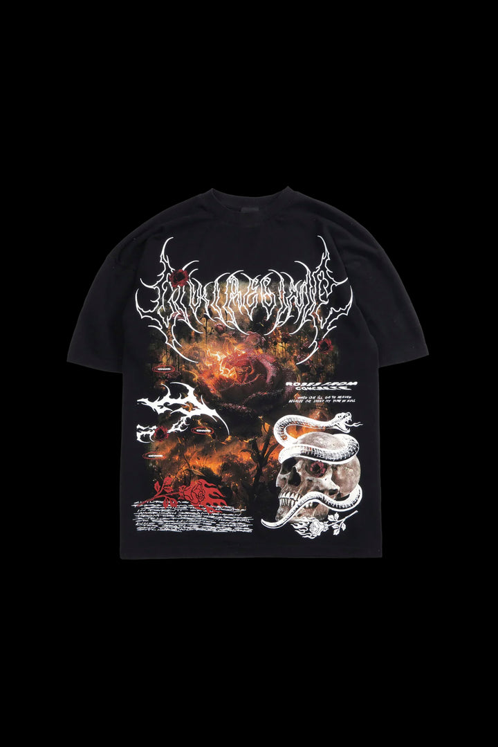 Welcome To Our Fire American Classic Oversized Tee in Black