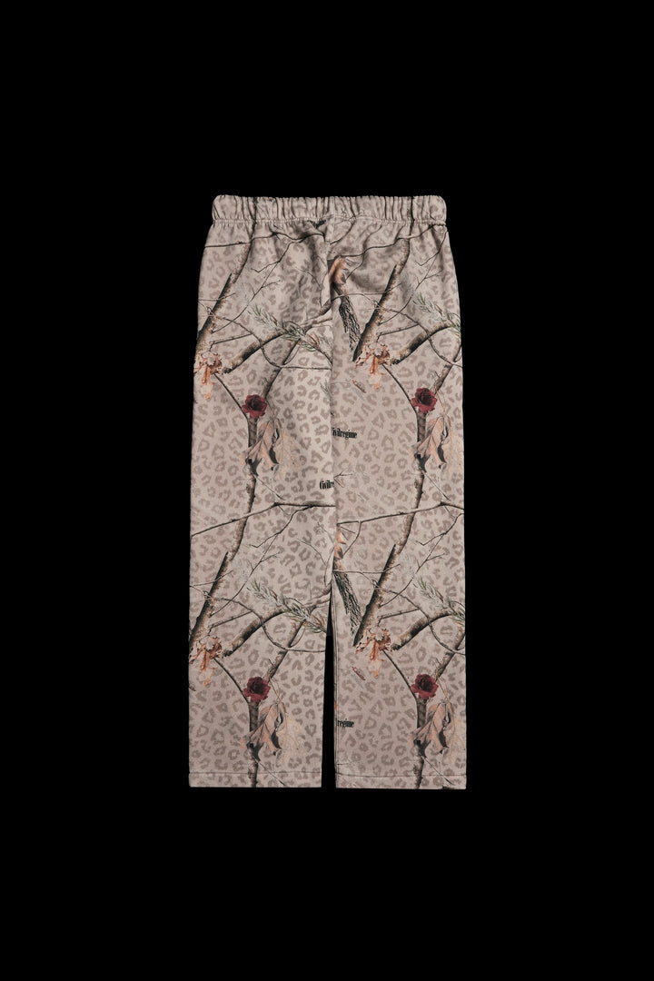 Concrete Sin Wide Leg Fleece Pants in Sun Wash Real Leopard Camo