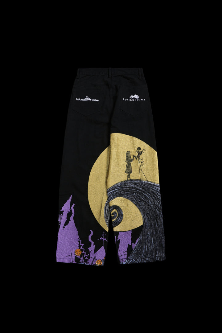 Nightmare Rose Raw Denim Jeans in Black
