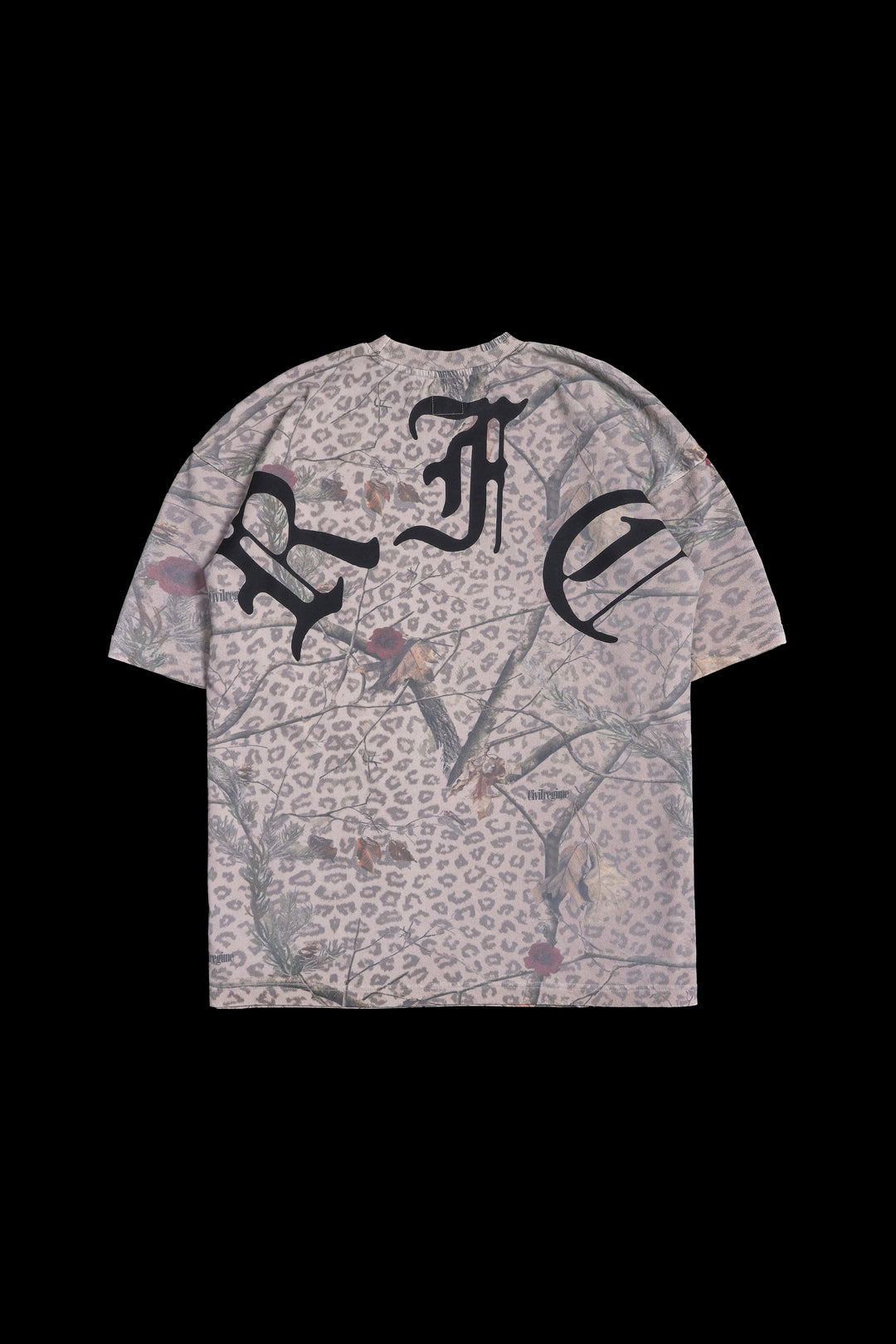 Concrete Sin American Classic Oversized Tee in Sun Wash Real Leopard Camo