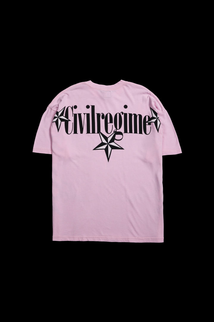Fracture American Classic Oversized Tee in Baby Pink