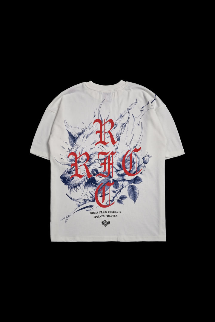 Wolf From Concrete American Classic Oversized Tee in Butter