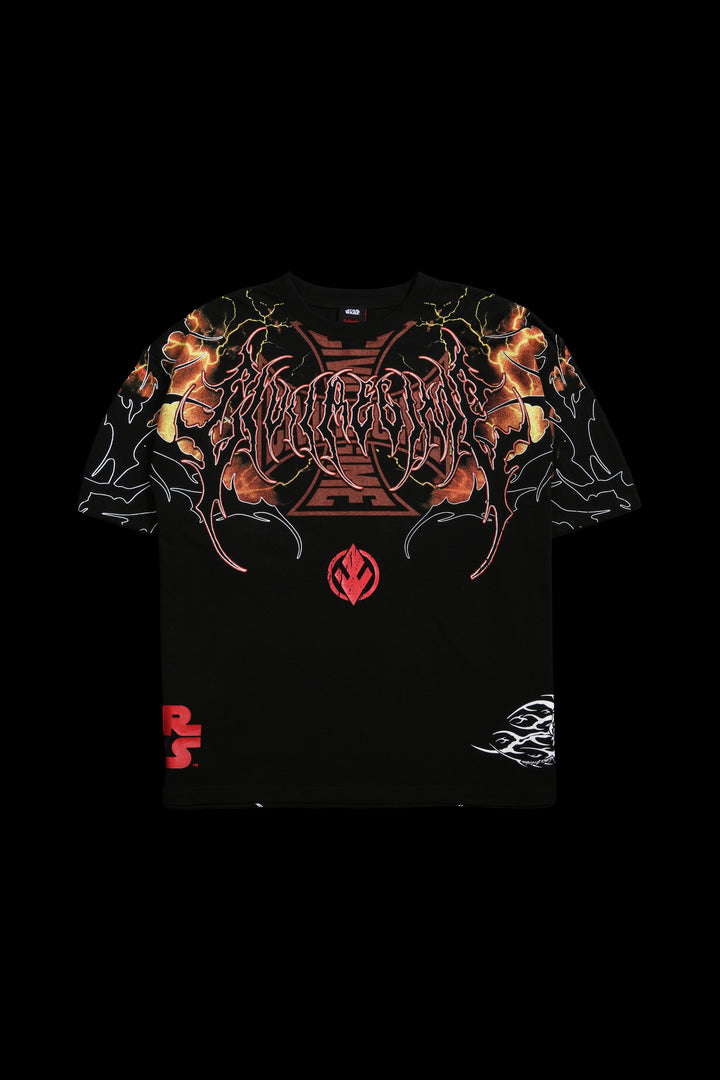 Wyrlok's Darkside "Side By Side" 199X Oversized Tee in Black
