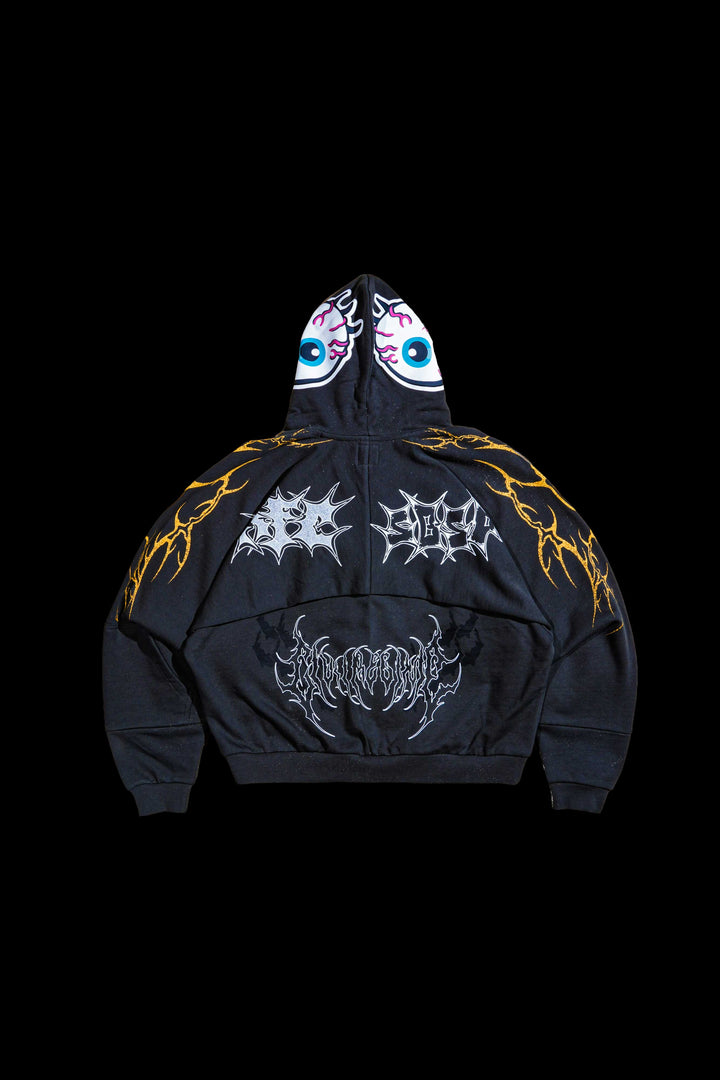 Sponge Of Doom Destroy Hoodie in Vintage Ashes