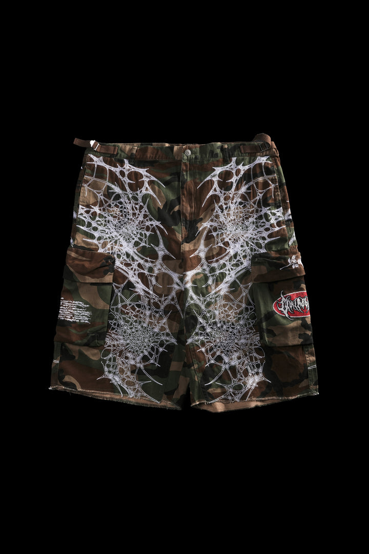 Caught In It Civil Militia Shorts in Green Camo