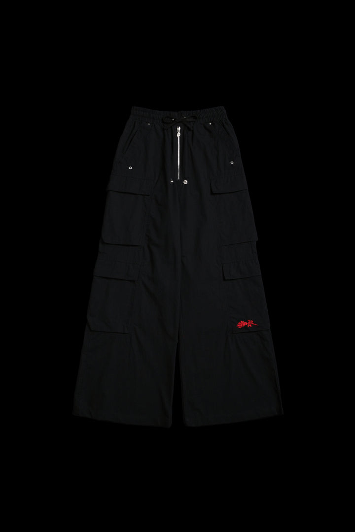 Burning Rose Ultra Wide Leg Pants in Black