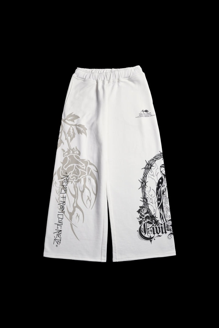 Bloom &amp; Conquer Ultra Wide Leg Pants in White