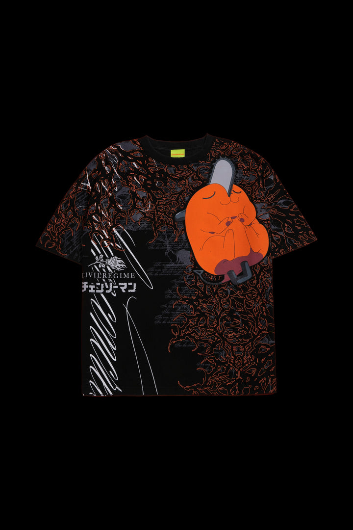 Pochita 199X Oversized Tee in Vintage Black