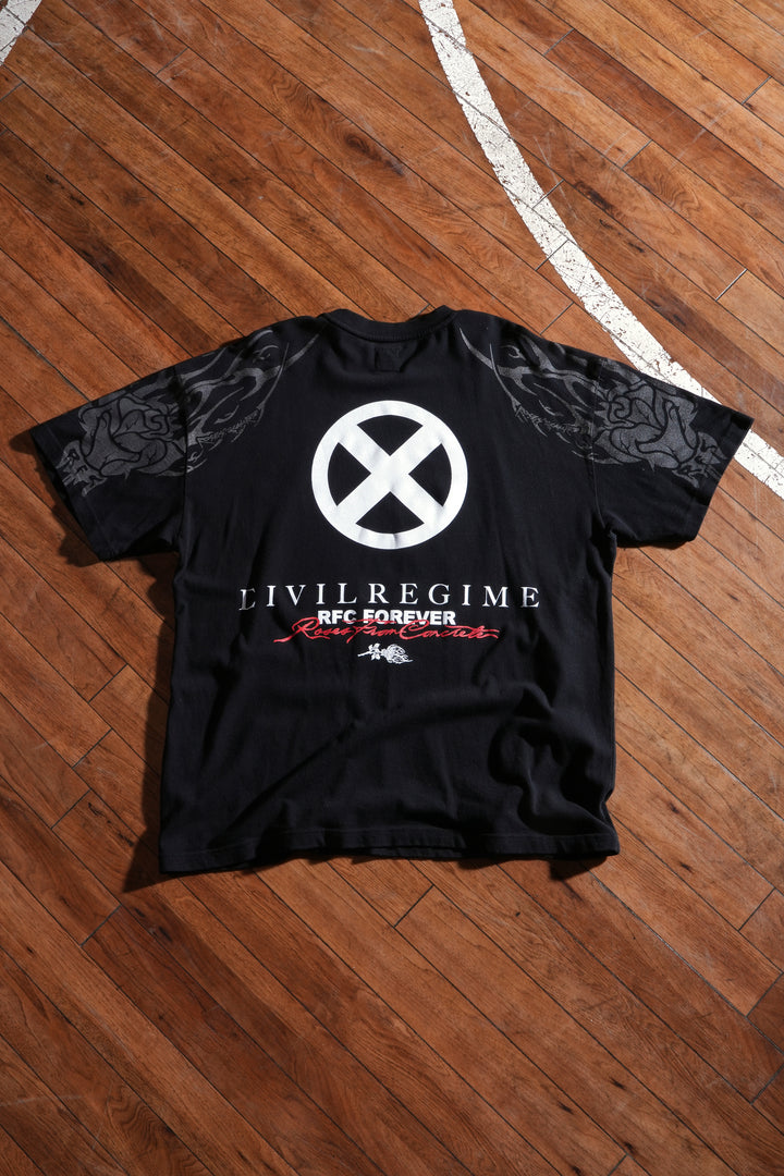 Eternal Sage American Classic Oversized Tee in Black