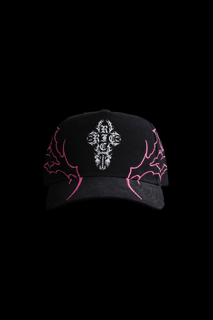 Sigil Cross 5 Panel Snapback Hat in Black