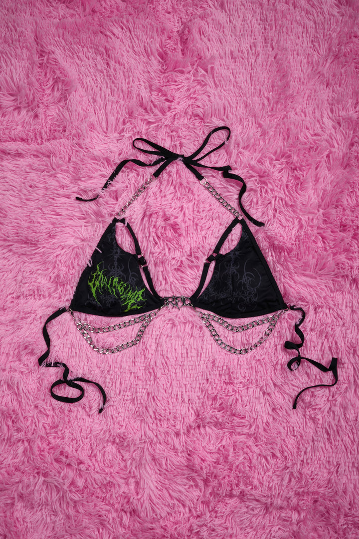 Blackout Baby Chainkini Top in Black
