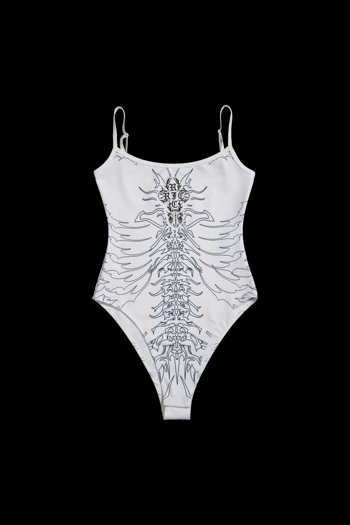 Stacked RFC Pookie Bodysuit in White