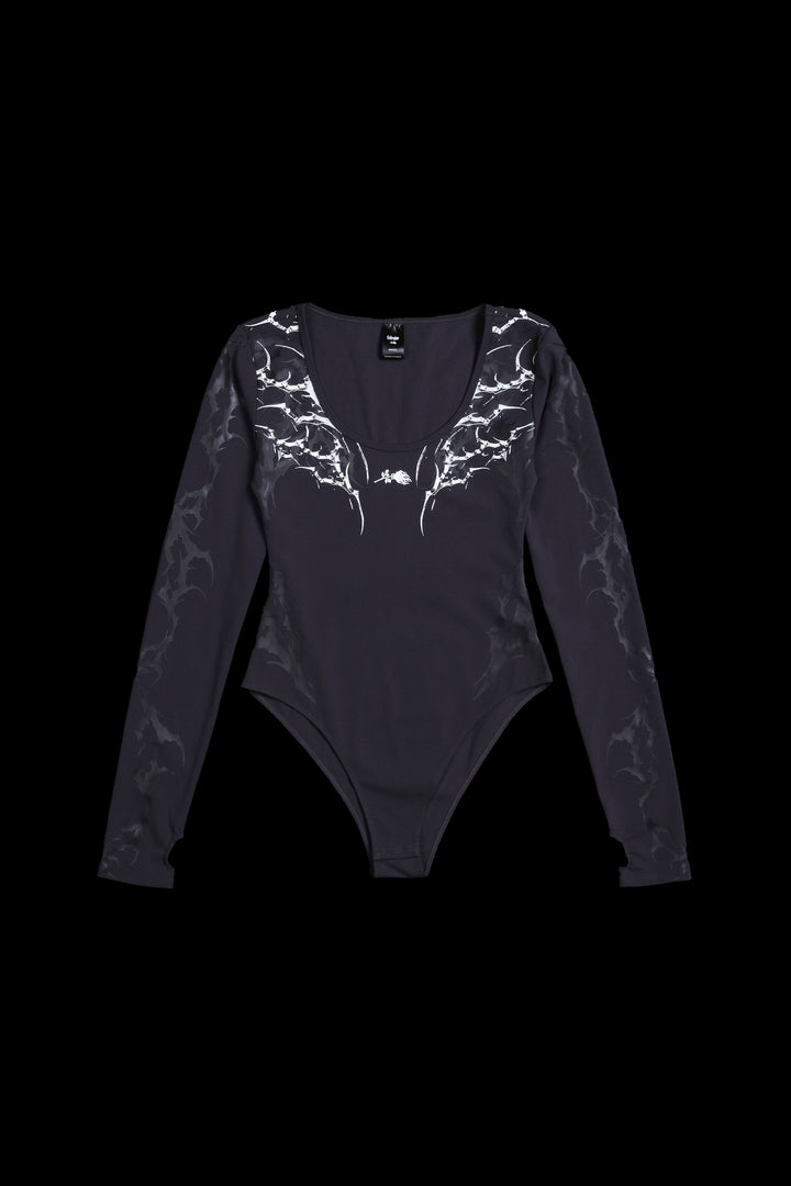 Eclipse Kiss Pookie L/S Bodysuit in Vintage Ashes