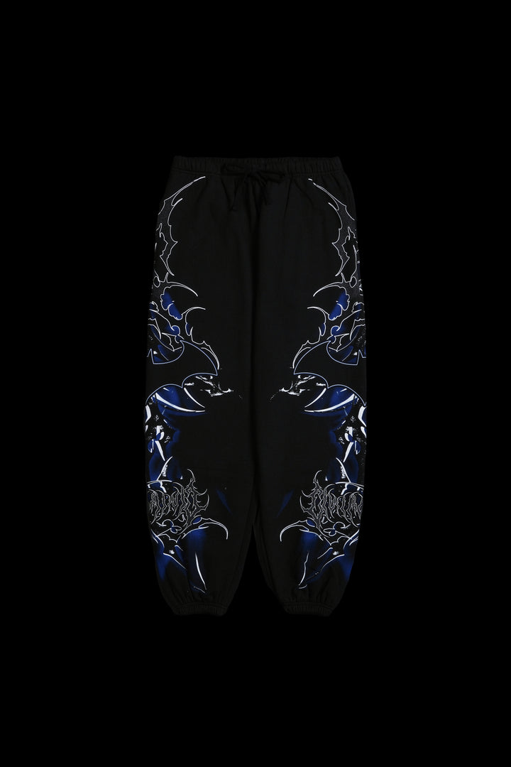 Throned Knight Lounger Sweat Pants in Vintage Black