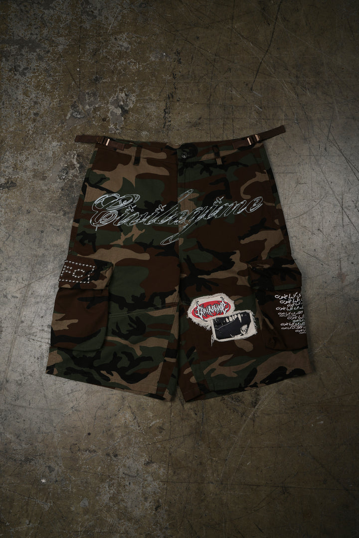 Regime Civil Militia Shorts in Green Camo
