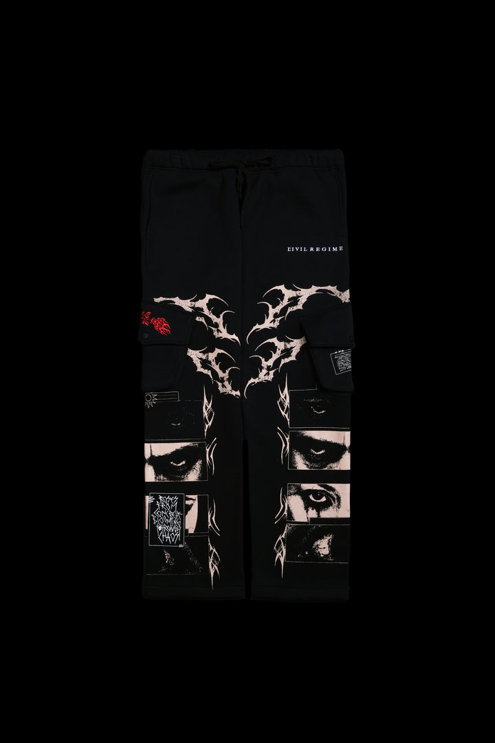 All Eyes On Me Eternal Wide Leg Cargo Pants in Black