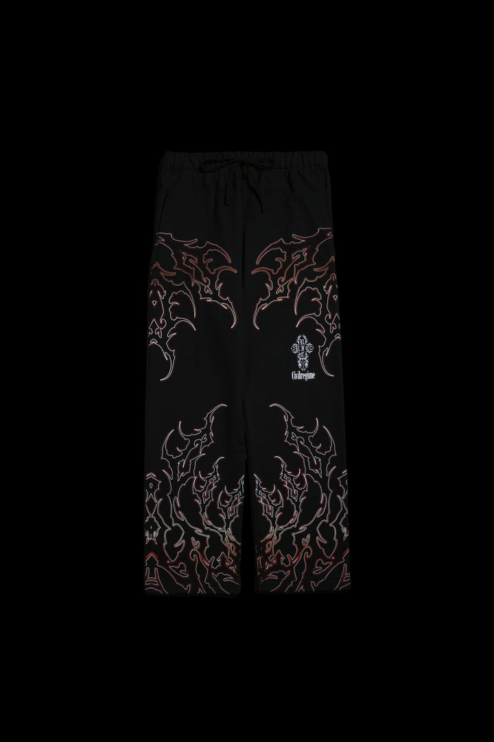 Red Fury Eternal Wide Leg Pants in Black
