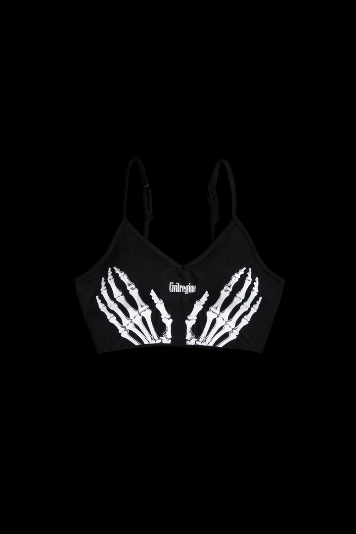 Skull Kelly Seamless Bra in Black