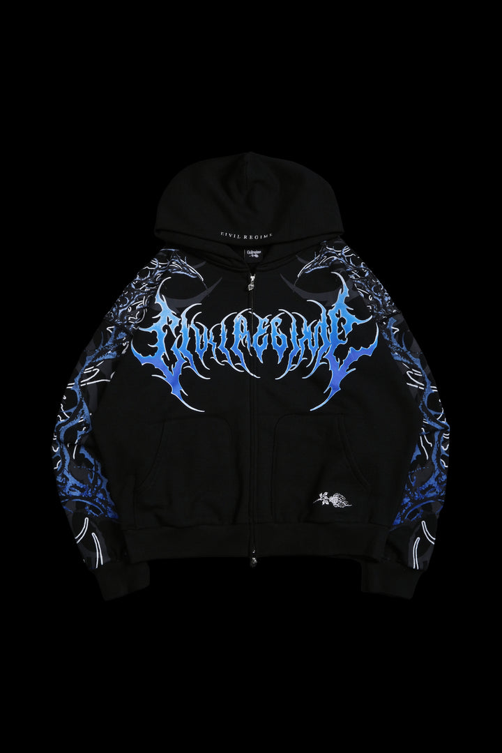 Kindred Civil Zip Up Hoodie in Black