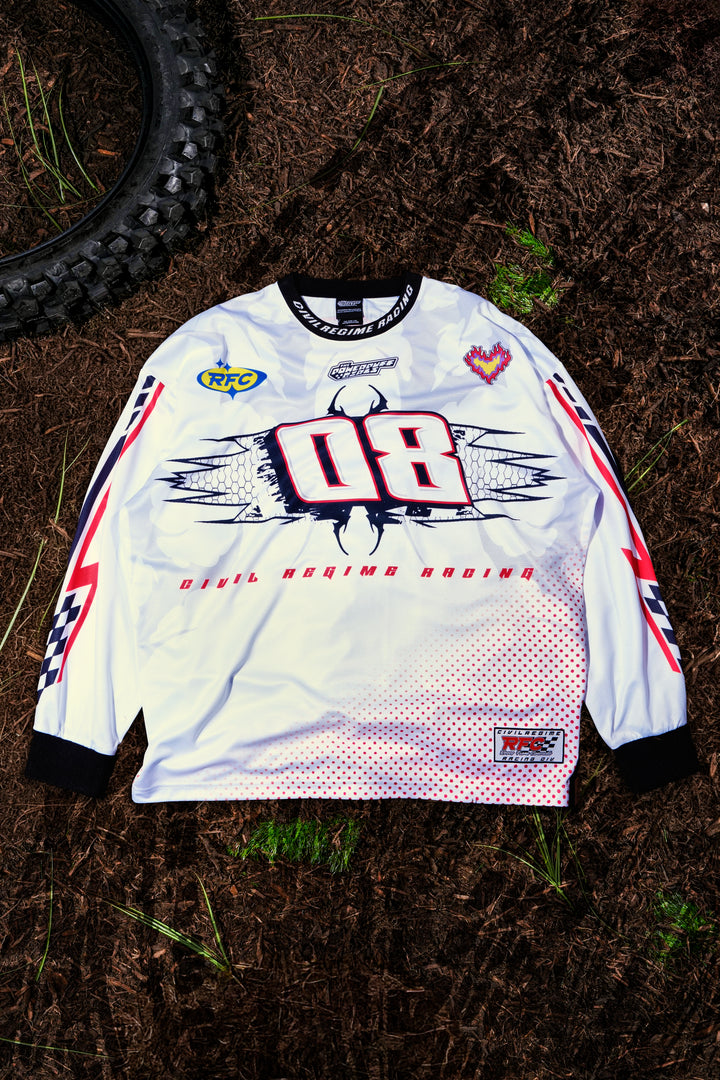 Him L/S Moto Jersey in White