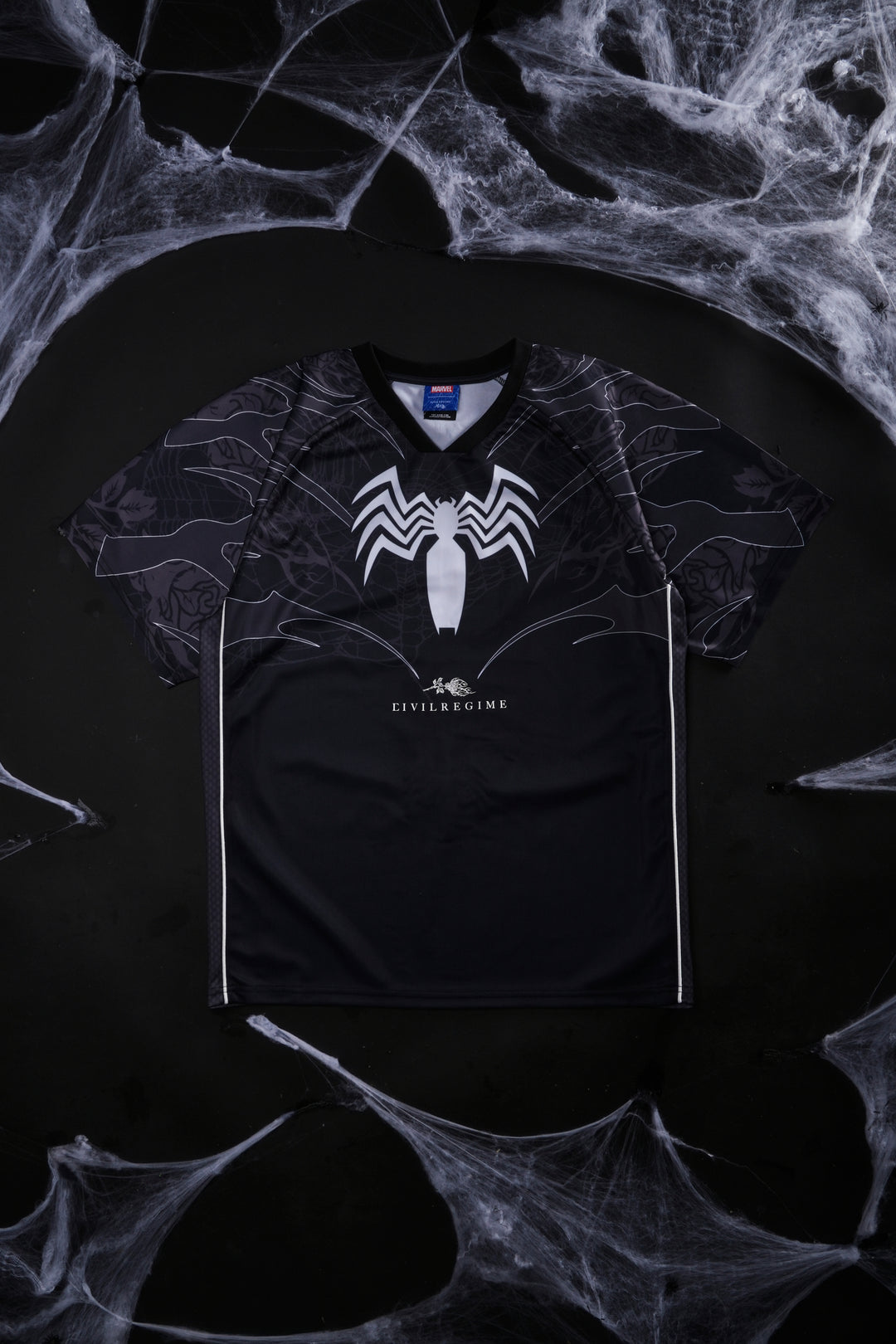 Venom Webs Classic Soccer Jersey in Black
