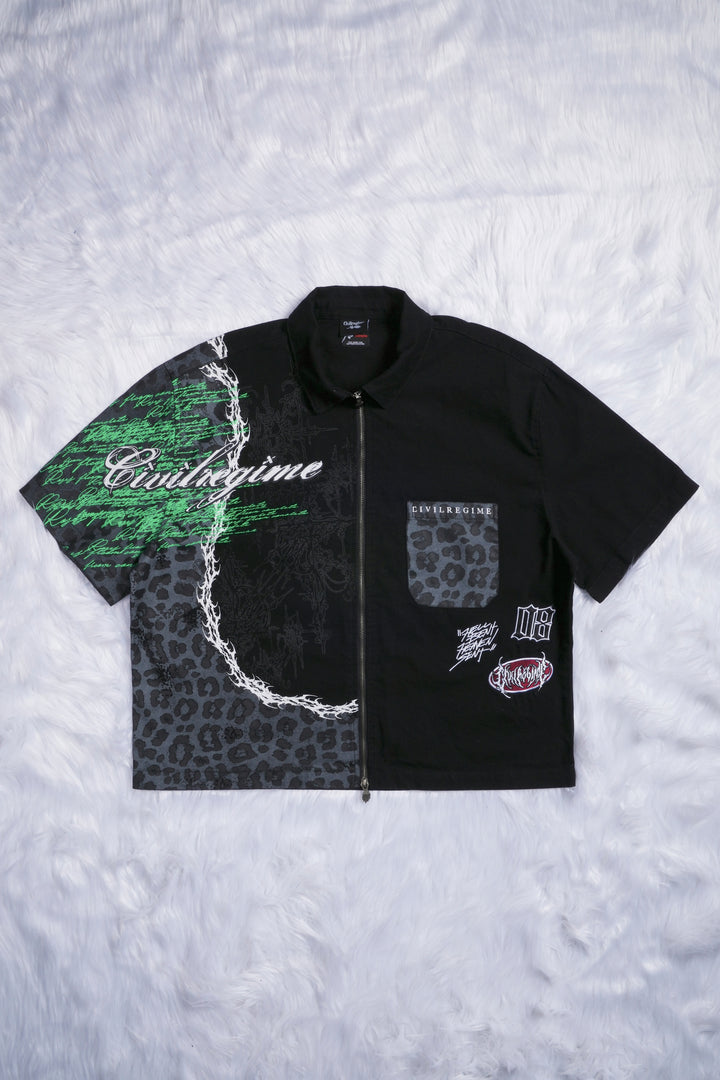 Save Your Sorrows S/S Vince Shirt in Vintage Black