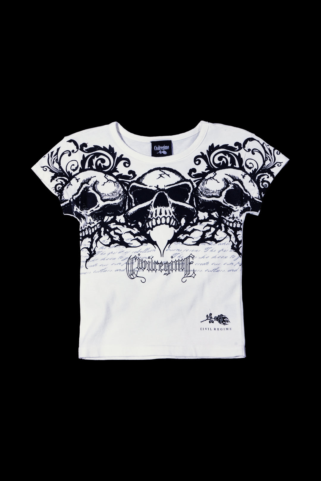Rotten FMR Baby Tee in White