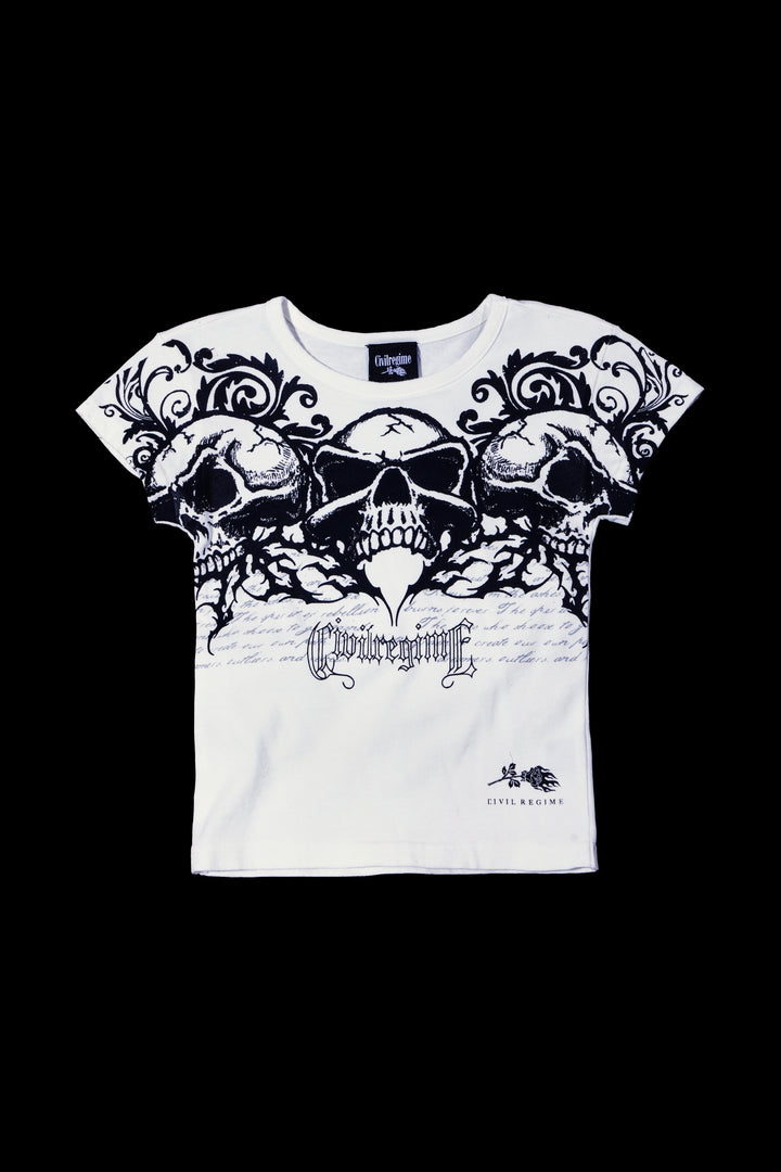 Rotten FMR Baby Tee in White