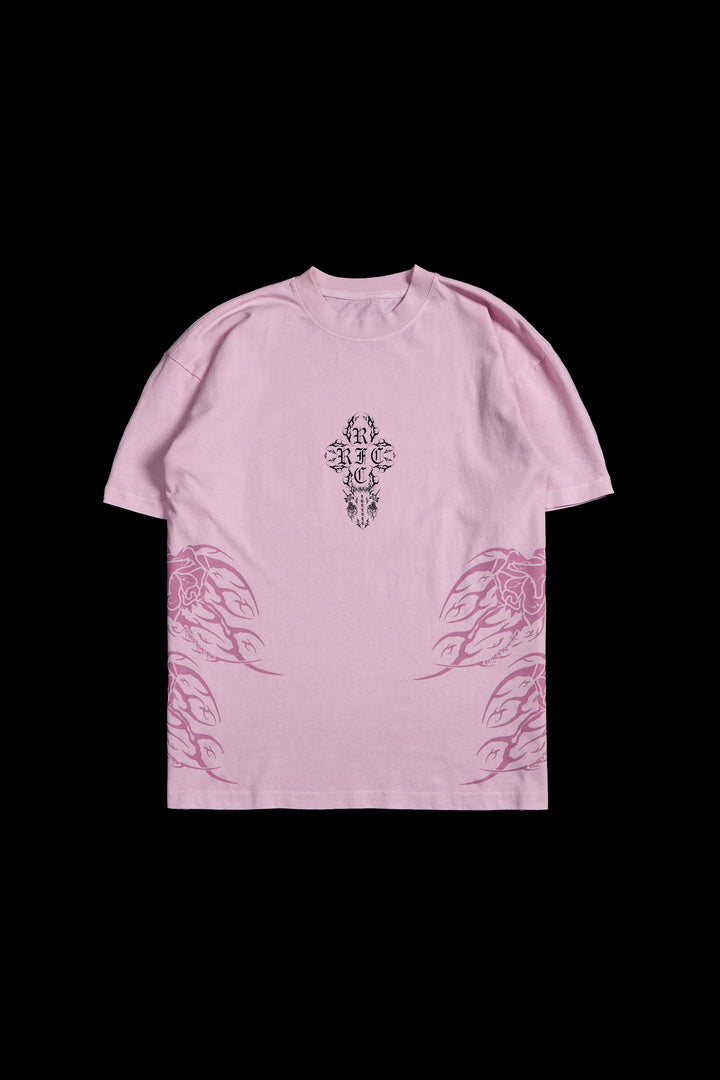 Cross My Heart All Day Tee in Baby Pink