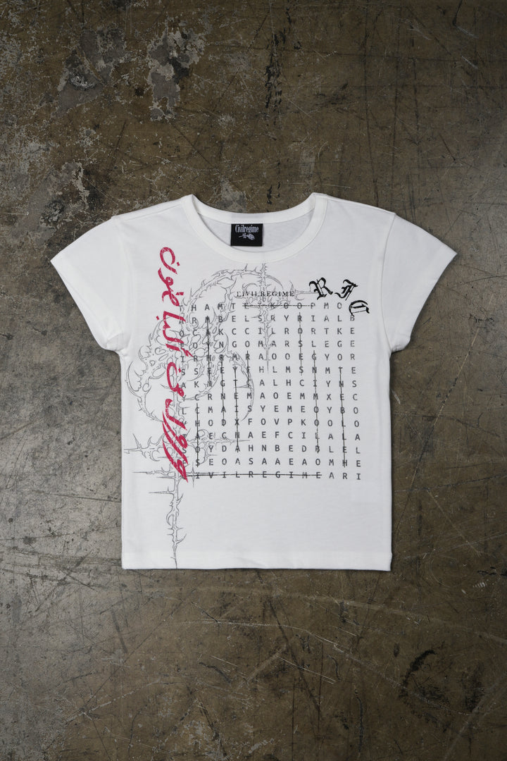 Stamped Baby Tee in Butter