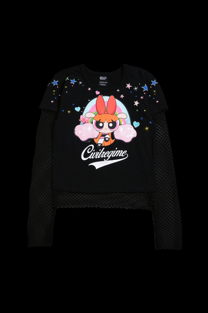 Boss Baby Hellveil Mesh Twofer in Black