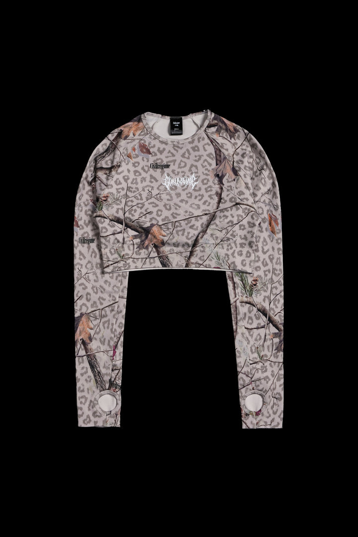 Concrete Forest Seamless L/S Top in Real Leopard Camo