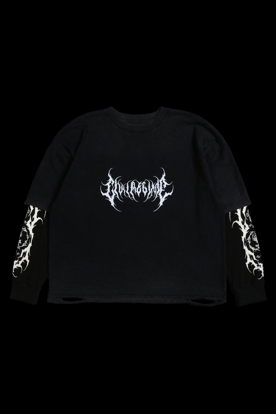 Stone Rose Distressed Twofer in Vintage Black/Charcoal