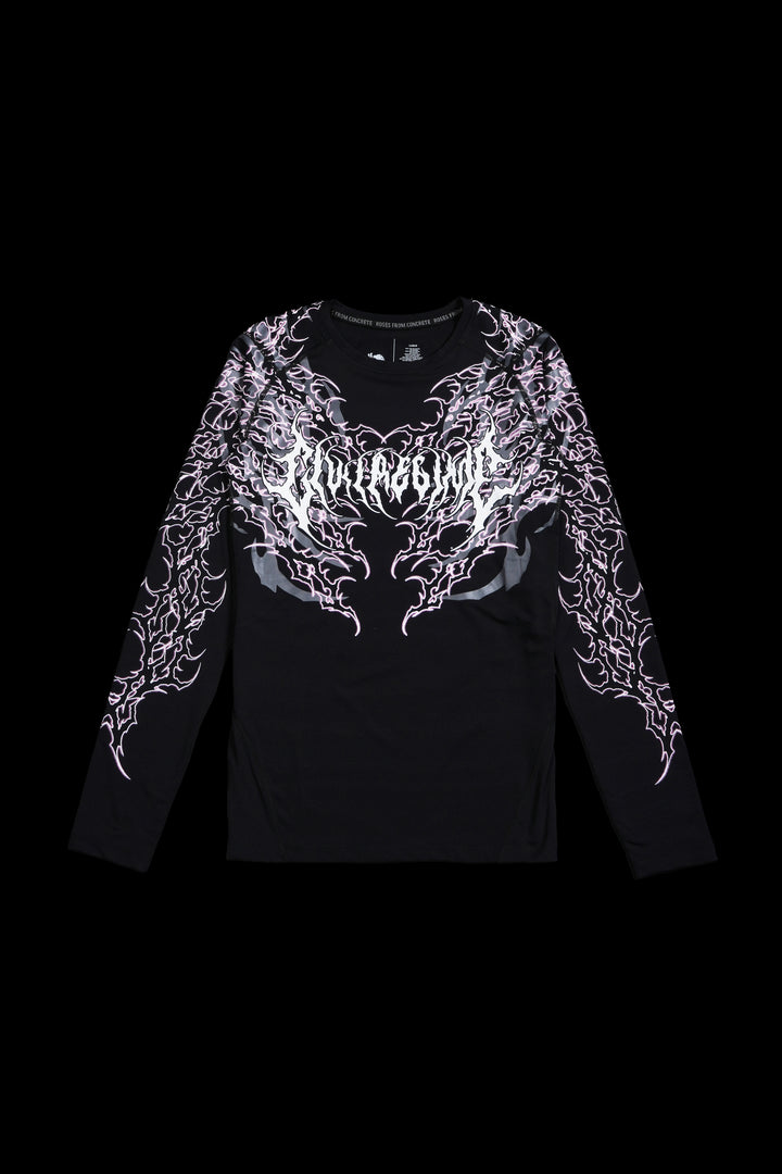 Anarchy Flex Scoop L/S Compression Tee in Black