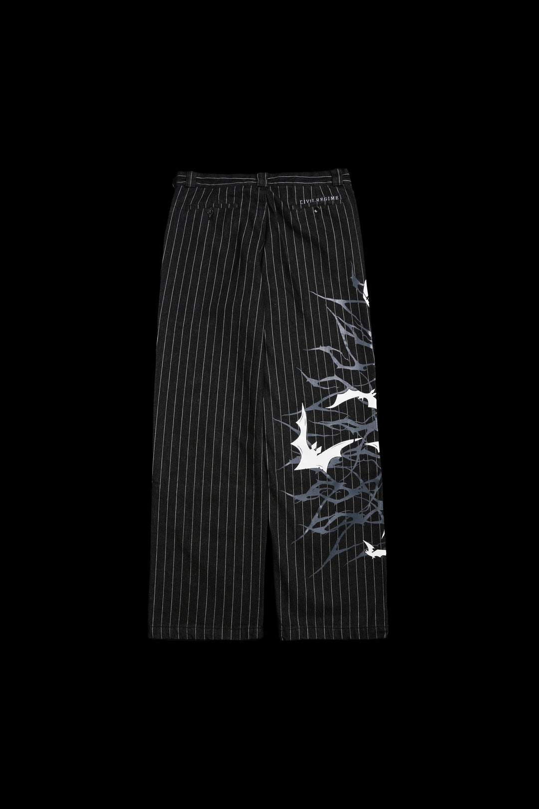 Eternal Love V2 Blue Collar Pants in Black/White Pinstripe