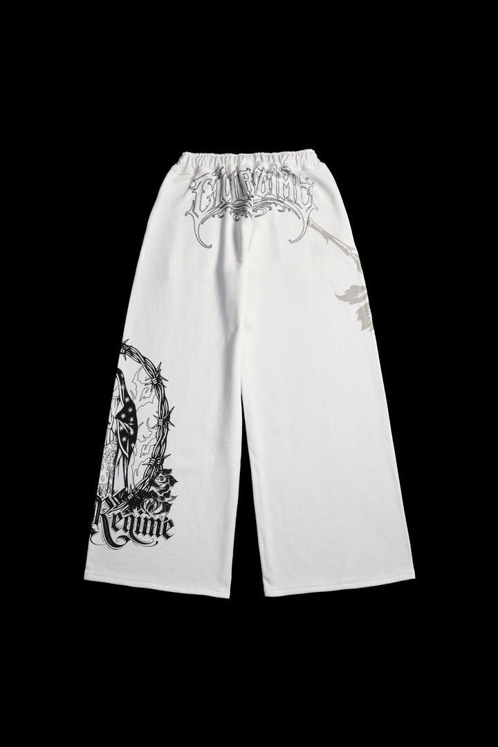 Bloom &amp; Conquer Ultra Wide Leg Pants in White