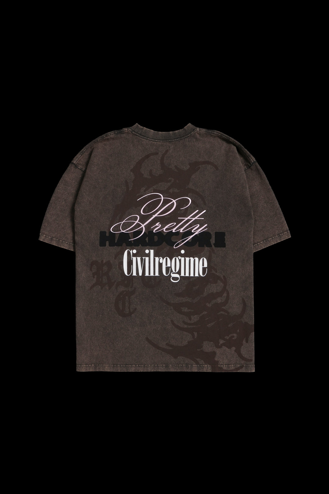 Pretty Hardcore 199X Oversized Tee in Sun Wash Brown