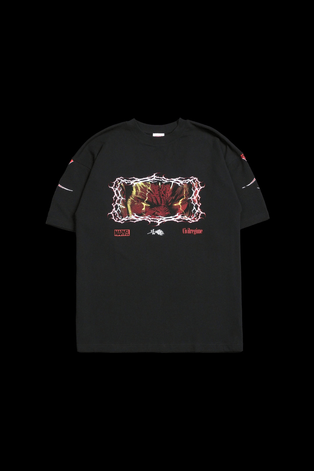 Red Hulk American Classic Oversized Tee in Black