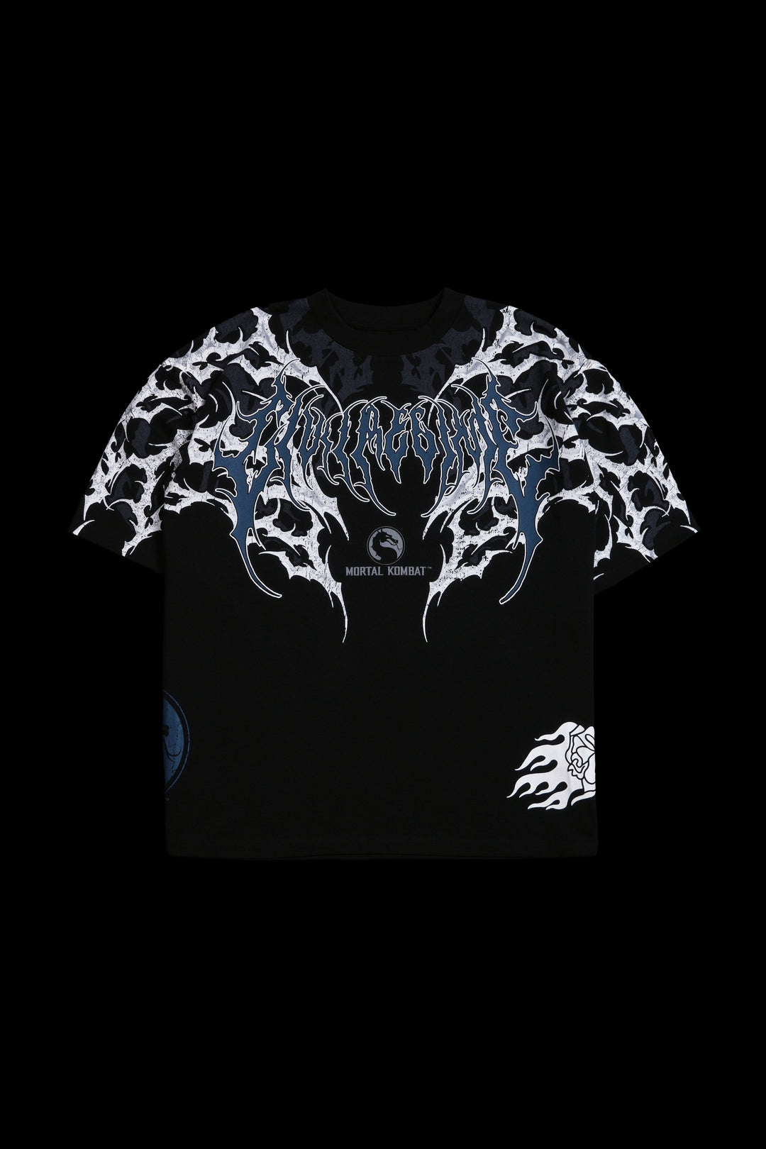 Kitana 199X "Side By Side" Oversized Tee in Black
