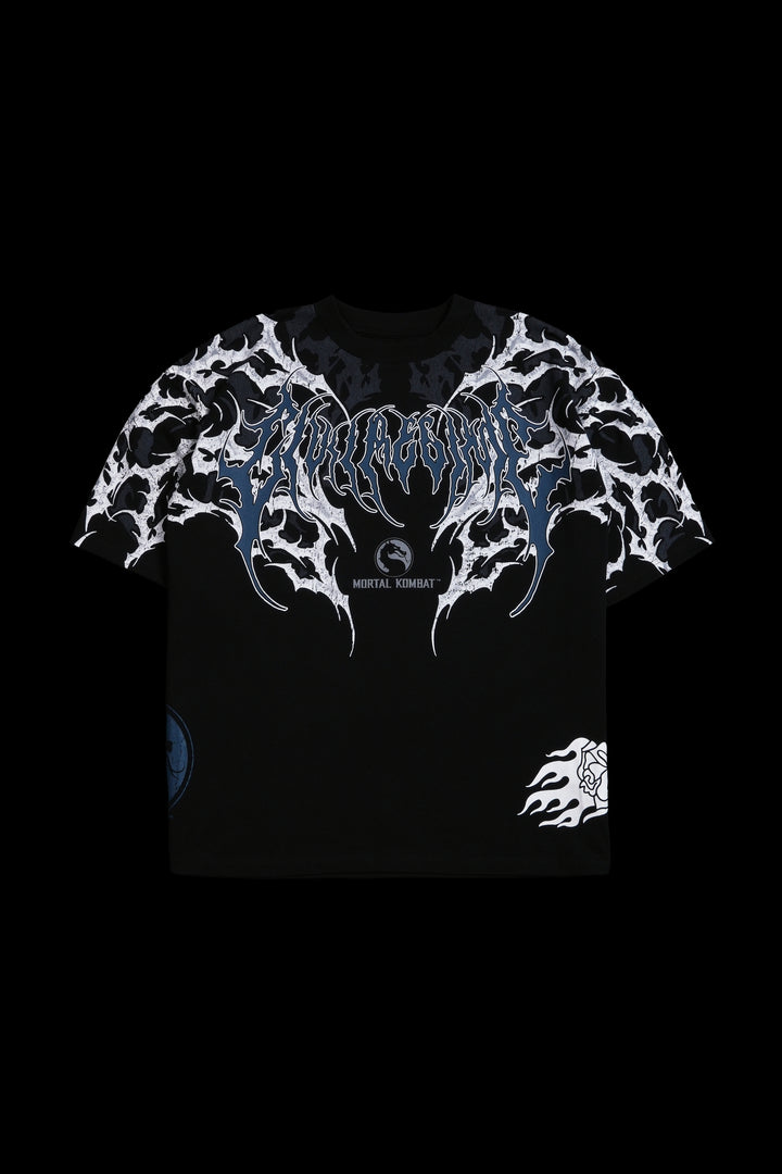 Kitana 199X "Side By Side" Oversized Tee in Black