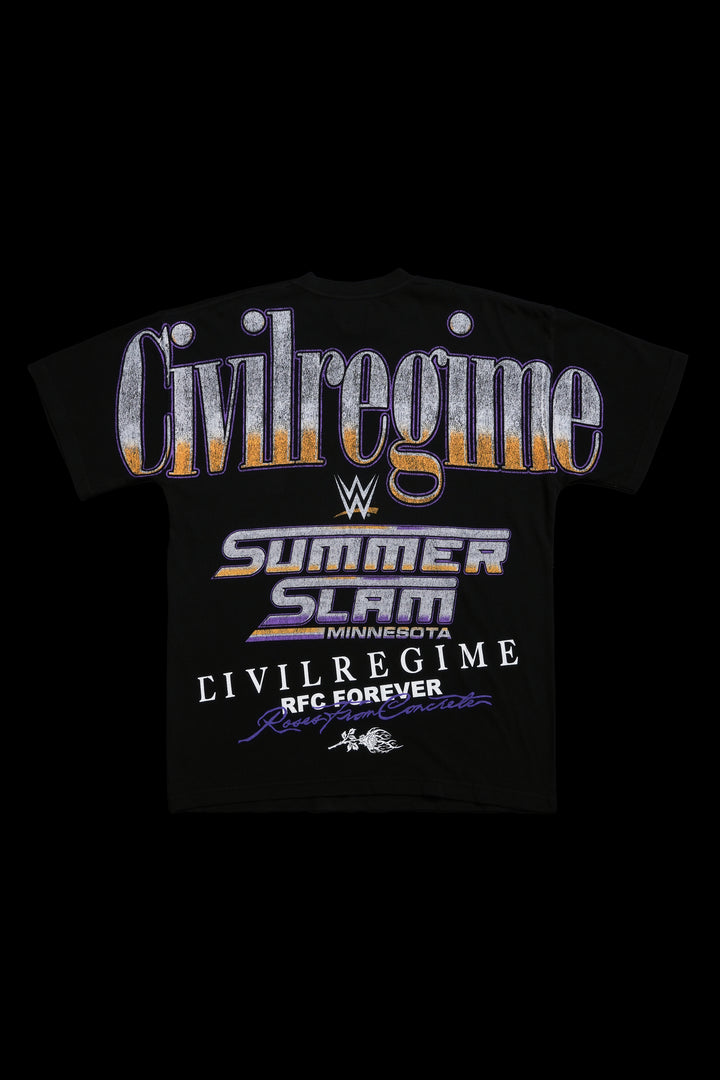 Summer Slam Chaos American Classic Oversized Tee in Black