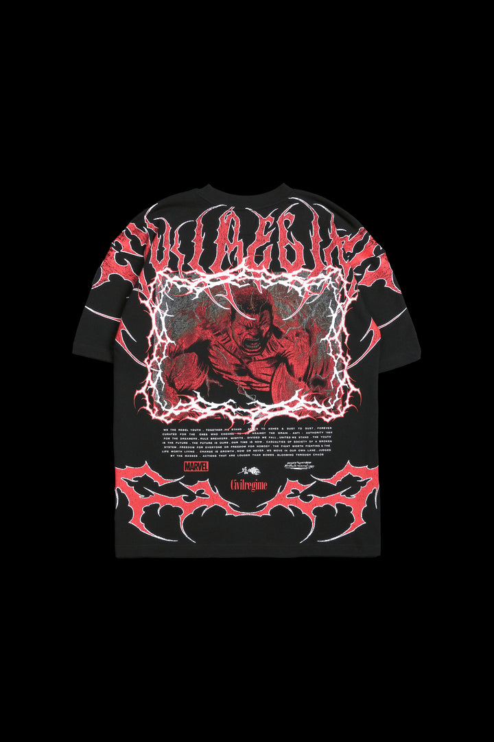 Red Hulk American Classic Oversized Tee in Black