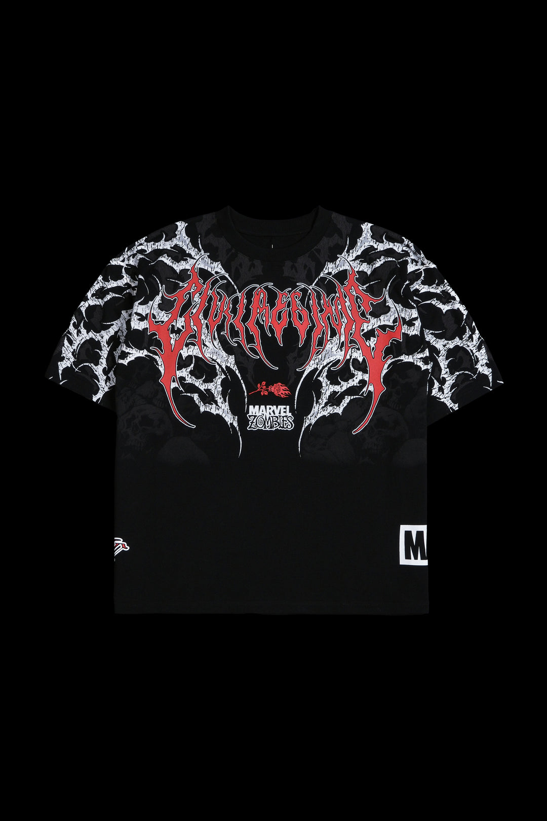 Hulk Zombie "Side By Side" 199X Oversized Tee in Black