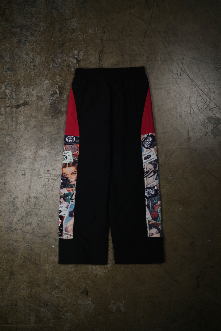 Repent Track Pants in Black/All Over Print