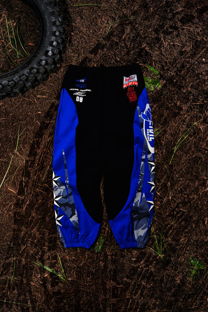Civil Racing Lounger Sweat Pants in Black/Blue