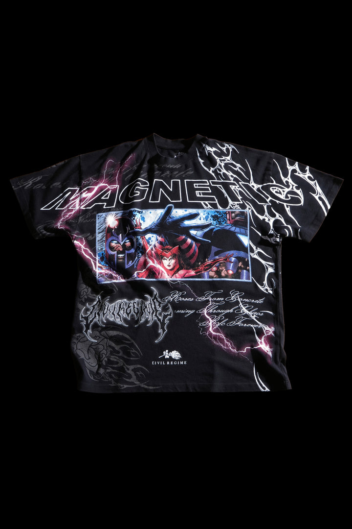 Master Of Magnetism American Classic Oversized Tee in Black