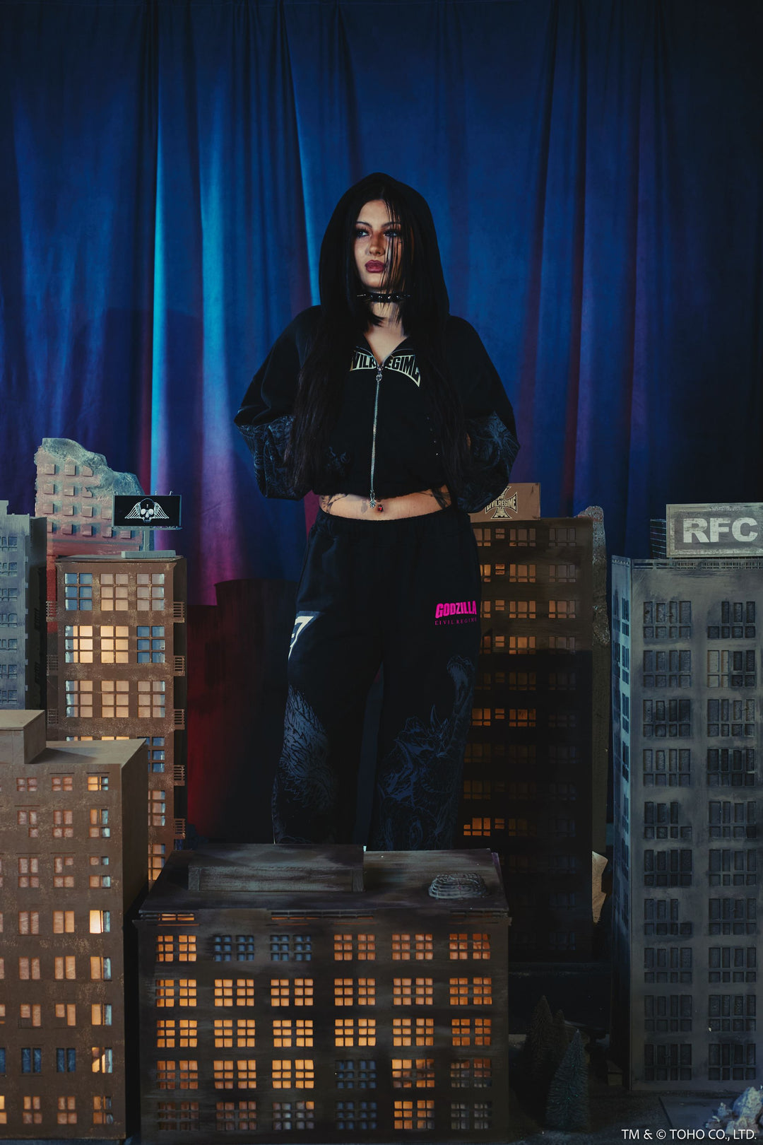 Ultimate Destruction Ultra Cropped Hoodie in Black