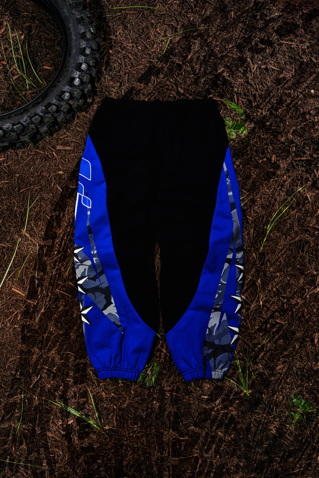 Civil Racing Lounger Sweat Pants in Black/Blue