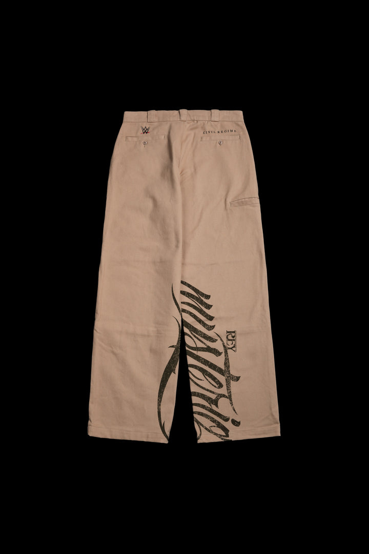 Mysterio Azteca Blue Collar Pants in Tan